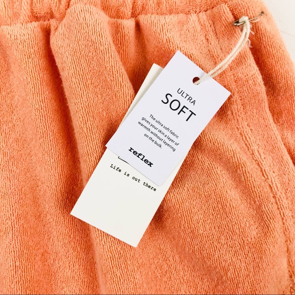 Reflex NWT French Terry Cloth lounge high waist drawstring Shorts with pockets - Picture 3 of 6